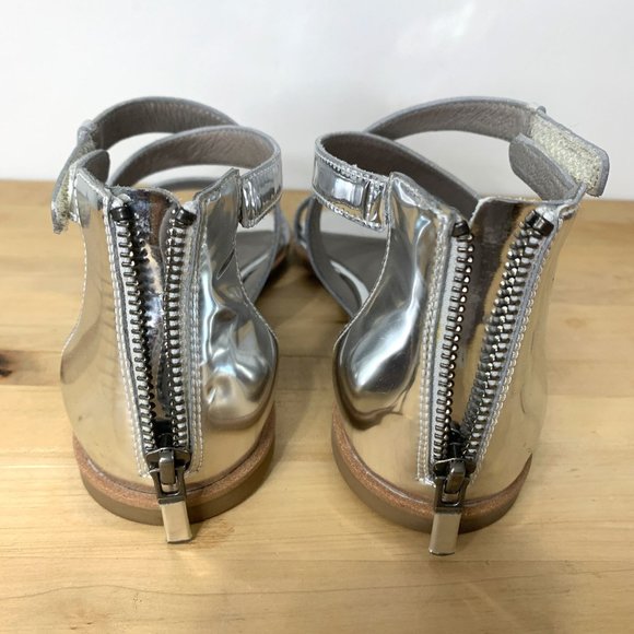 NWOT EILEEN FISHER Cici Velcro Sandal in Silver Sz 8.5 - Picture 7 of 12